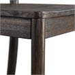 Bowery Hill Solid Wood Dark Brown Counter Stool Rectangular X-Back 39