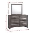 Bowery Hill Queen Storage 4 Piece Bedroom Set in Gray
