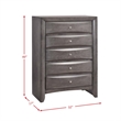 Bowery Hill Queen Storage 5 Piece Bedroom Set in Gray