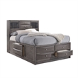 Bowery Hill Queen Storage 5 Piece Bedroom Set in Gray