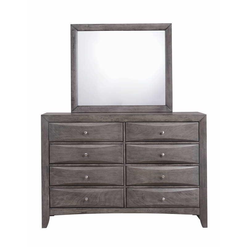 Bowery Hill Queen Storage 5 Piece Bedroom Set in Gray