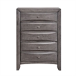 Bowery Hill Queen Storage 5 Piece Bedroom Set in Gray