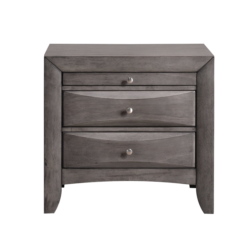 Bowery Hill Queen Storage 5 Piece Bedroom Set in Gray