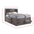 Bowery Hill Queen Storage 5 Piece Bedroom Set in Gray
