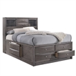 Bowery Hill King Storage 5 Piece Bedroom Set in Gray