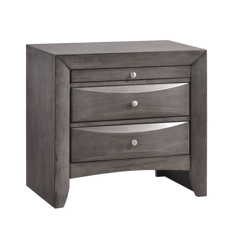 Bowery Hill King Storage 5 Piece Bedroom Set in Gray
