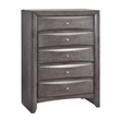 Bowery Hill King Storage 6 Piece Bedroom Set in Gray