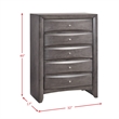 Bowery Hill King Storage 6 Piece Bedroom Set in Gray