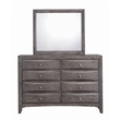 Bowery Hill King Storage 6 Piece Bedroom Set in Gray