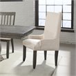 Bowery Hill Mid Century Wood Dining Arm Chair in Walnut (Set of 2)