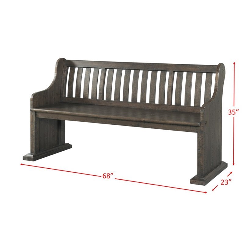 Bowery Hill Pew Bench in Dark Ash
