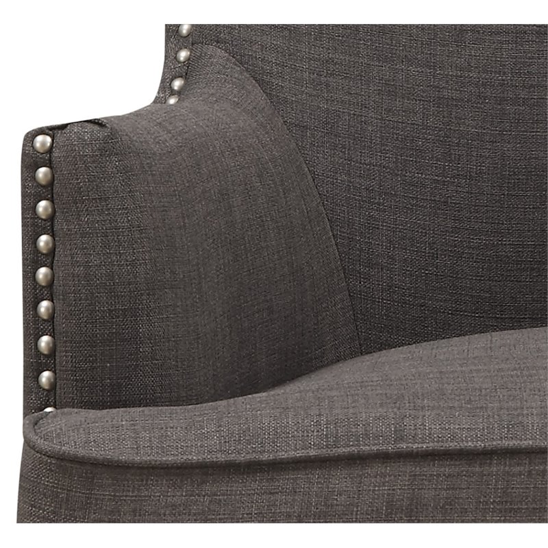 Bowery Hill French Solid Wood Chair in Heirloom Charcoal Gray
