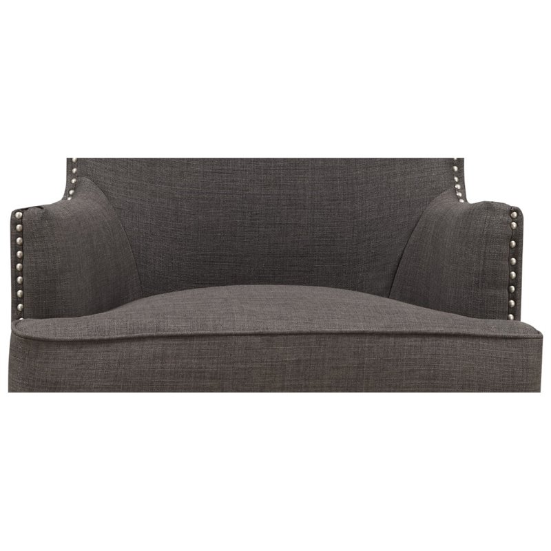 Bowery Hill French Solid Wood Chair in Heirloom Charcoal Gray