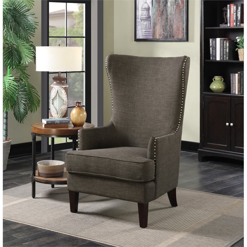 Bowery Hill French Solid Wood Chair in Heirloom Charcoal Gray