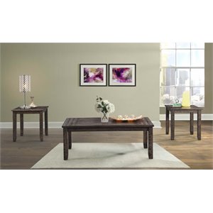 bowery hill 3 piece coffee table set in walnut