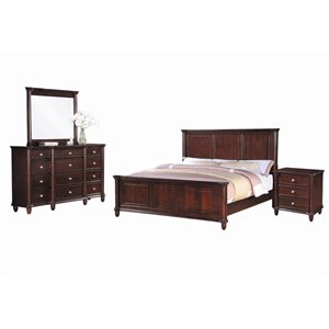 bowery hill 4 piece king bedroom set in cherry