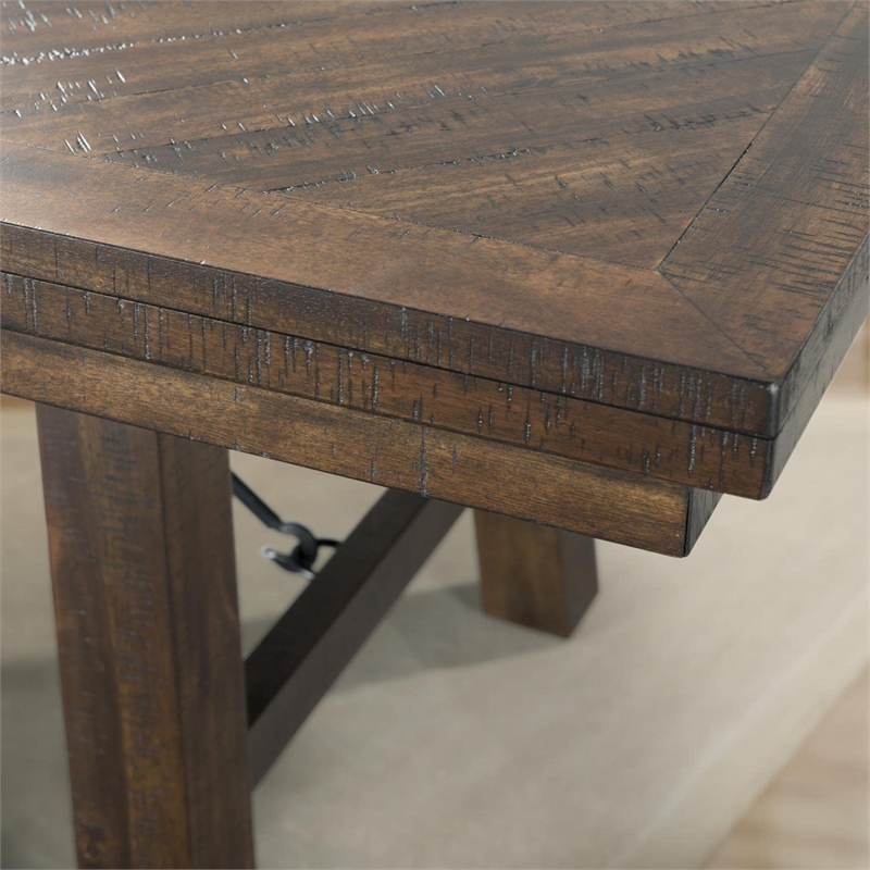 Bowery Hill 5 Piece Dining Set in Walnut and Cream