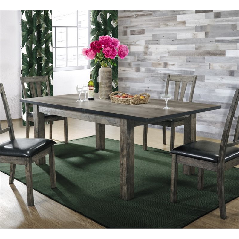 Bowery Hill Extendable Dining Table in Gray Oak
