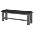Bowery Hill Faux Leather Dining Bench in Gray Oak