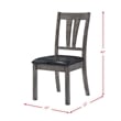 Bowery Hill 6 Piece Dining Set with Padded Seats in Gray Oak/Black