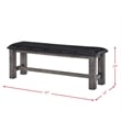 Bowery Hill 6 Piece Dining Set with Padded Seats in Gray Oak/Black