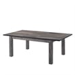 Bowery Hill 6 Piece Dining Set with Padded Seats in Gray Oak/Black