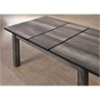 Bowery Hill 6 Piece Dining Set with Padded Seats in Gray Oak/Black