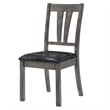 Bowery Hill 6 Piece Dining Set with Padded Seats in Gray Oak/Black