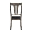 Bowery Hill 6 Piece Dining Set with Padded Seats in Gray Oak/Black