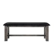 Bowery Hill 6 Piece Dining Set with Padded Seats in Gray Oak/Black