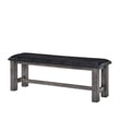 Bowery Hill 6 Piece Dining Set with Padded Seats in Gray Oak/Black