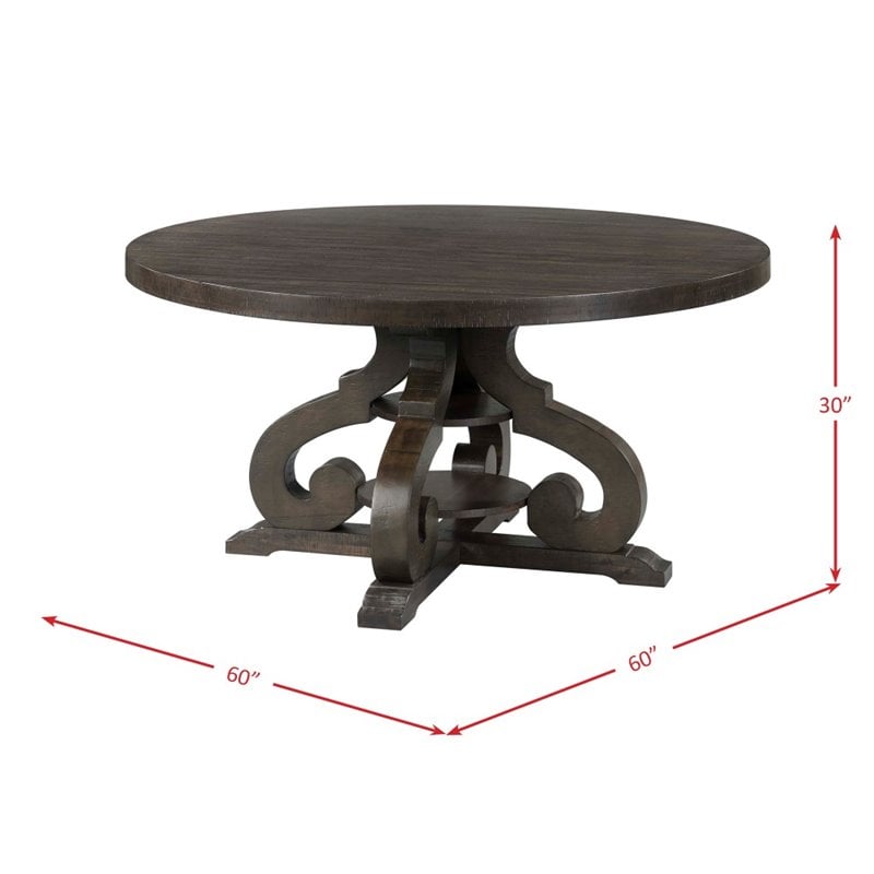 Bowery Hill Round Dining Table in Smokey Walnut