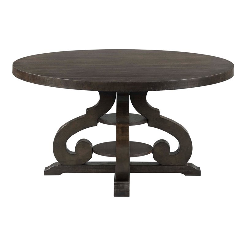 Bowery Hill Round Dining Table in Smokey Walnut