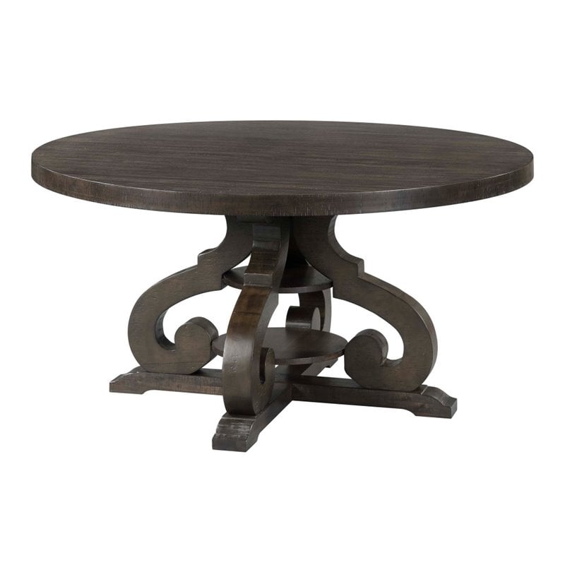 Bowery Hill 5 Piece Round Dining Set in Smokey Walnut