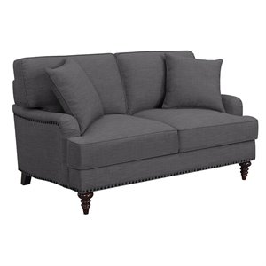 bowery hill loveseat in charcoal gray