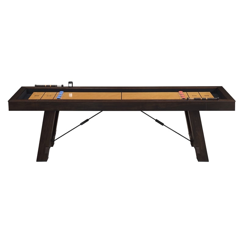 Bowery Hill Shuffleboard Table in Brown