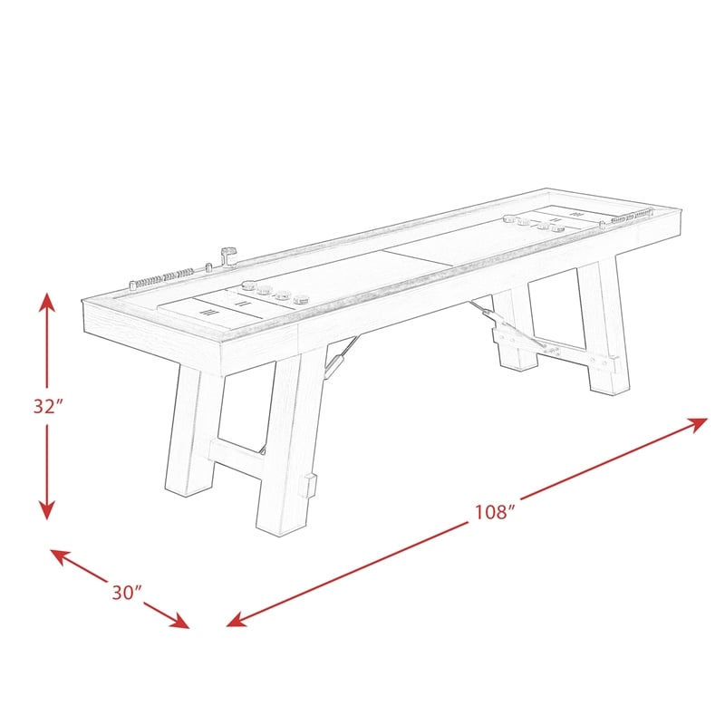 Bowery Hill Shuffleboard Table in Brown