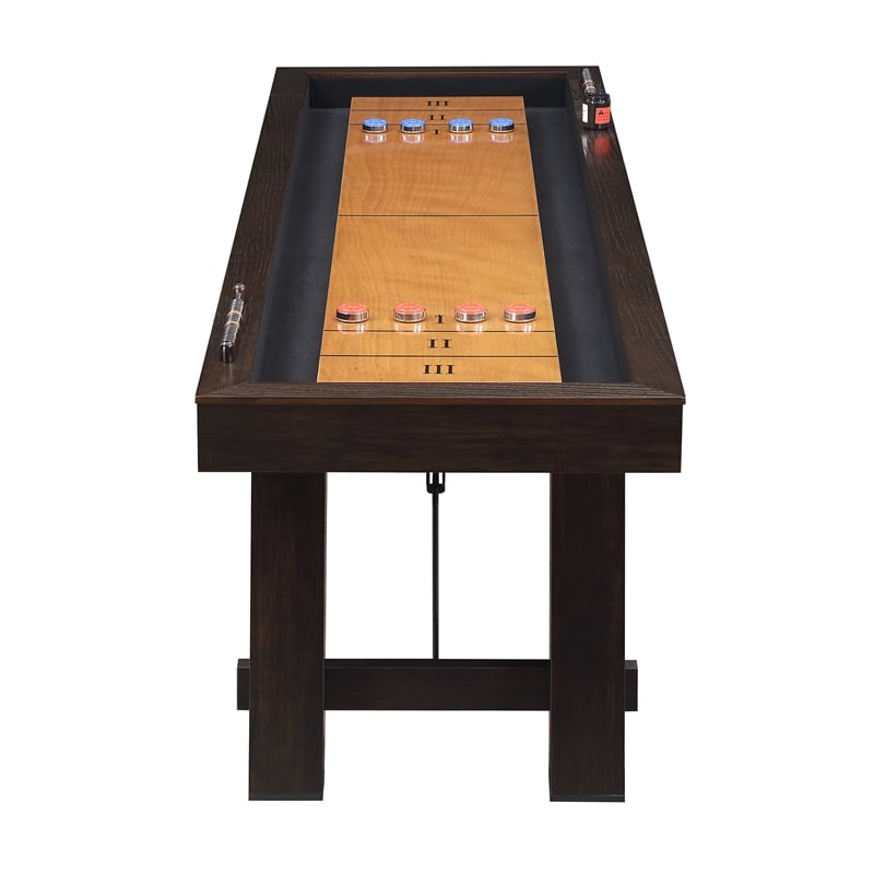 Bowery Hill Shuffleboard Table in Brown