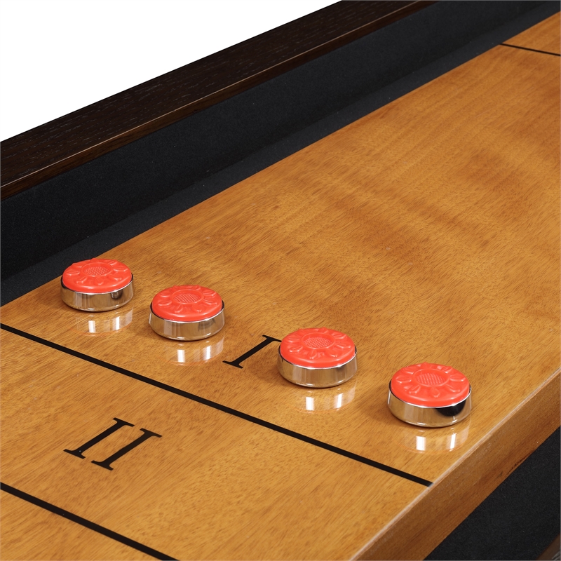 Bowery Hill Shuffleboard Table in Brown