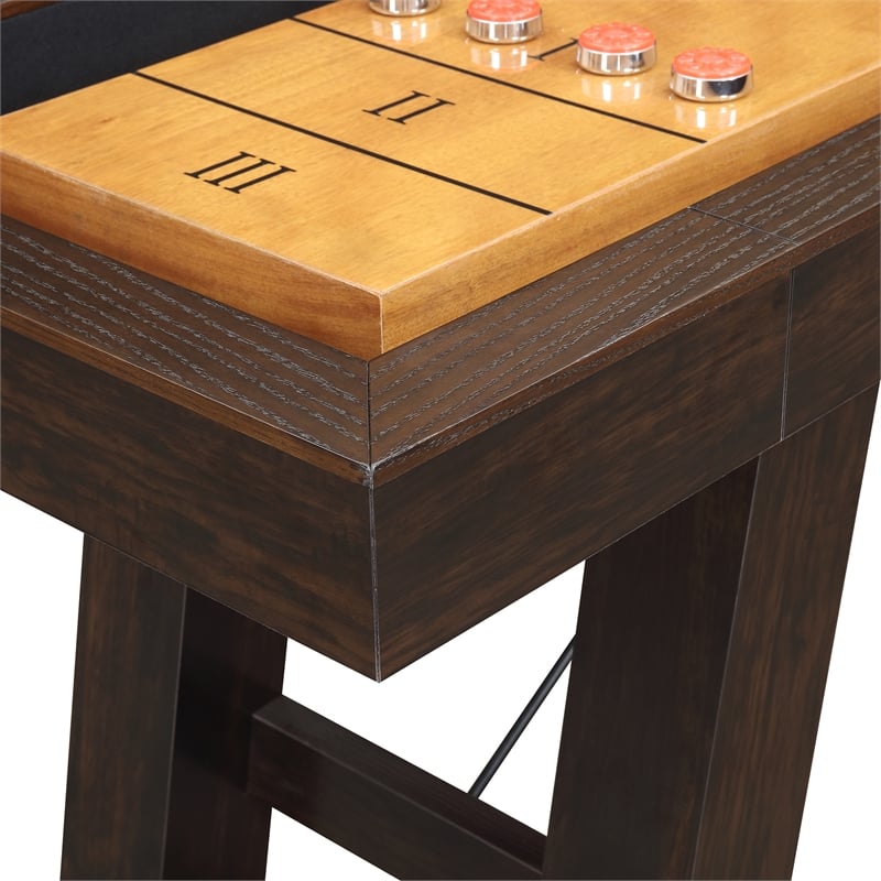 Bowery Hill Shuffleboard Table in Brown