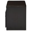 Bowery Hill Faux Leather Shoe Bench in Espresso