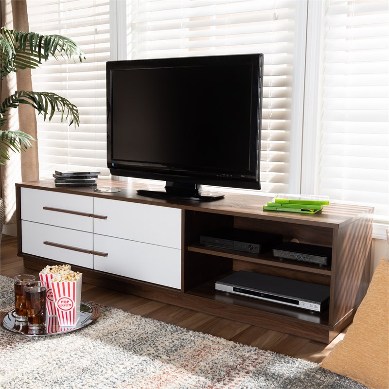 Bowery Hill Mid-Century Wood TV Stand for TVs up to 63