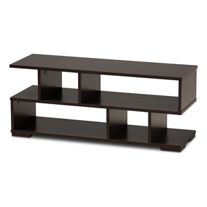 bowery hill wood tv stand in dark brown