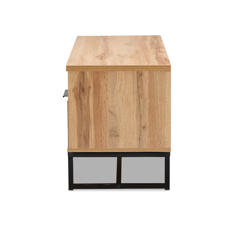 Bowery Hill Industrial 2-Drawer Wood/Metal TV Stand for TVs up to 47