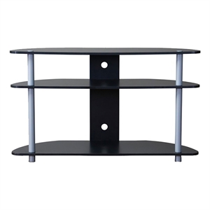 Bowery Hill Modern Engineered Wood TV Stand for TVs up to 39&quot in Black/Gray