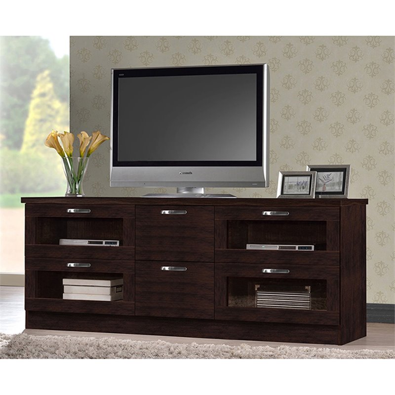Bowery Hill Transitional Wood TV Stand for TVs up to 62