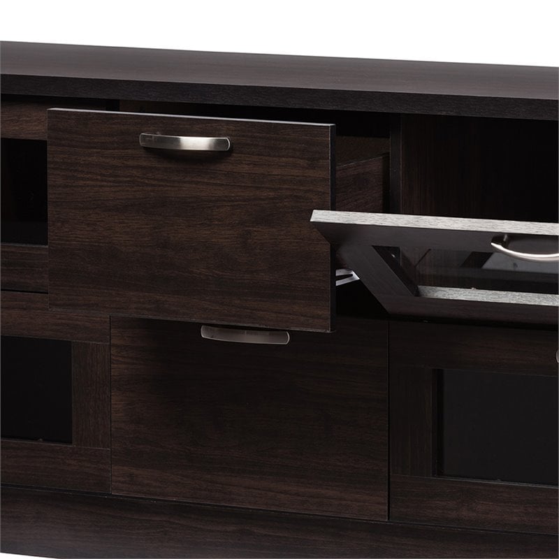 Bowery Hill Transitional Wood TV Stand for TVs up to 62