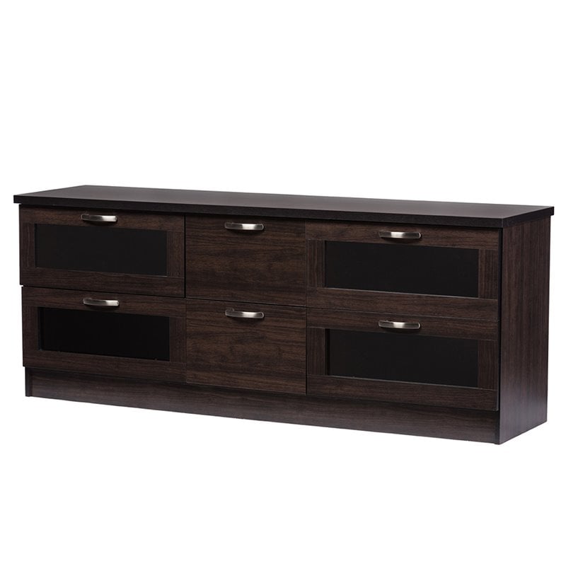 Bowery Hill Transitional Wood TV Stand for TVs up to 62
