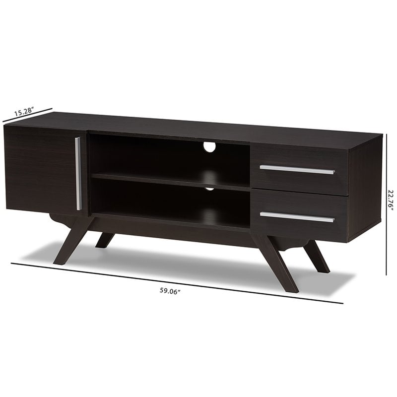 Bowery Hill Mid-Century Wood TV Stand for TVs up to 60