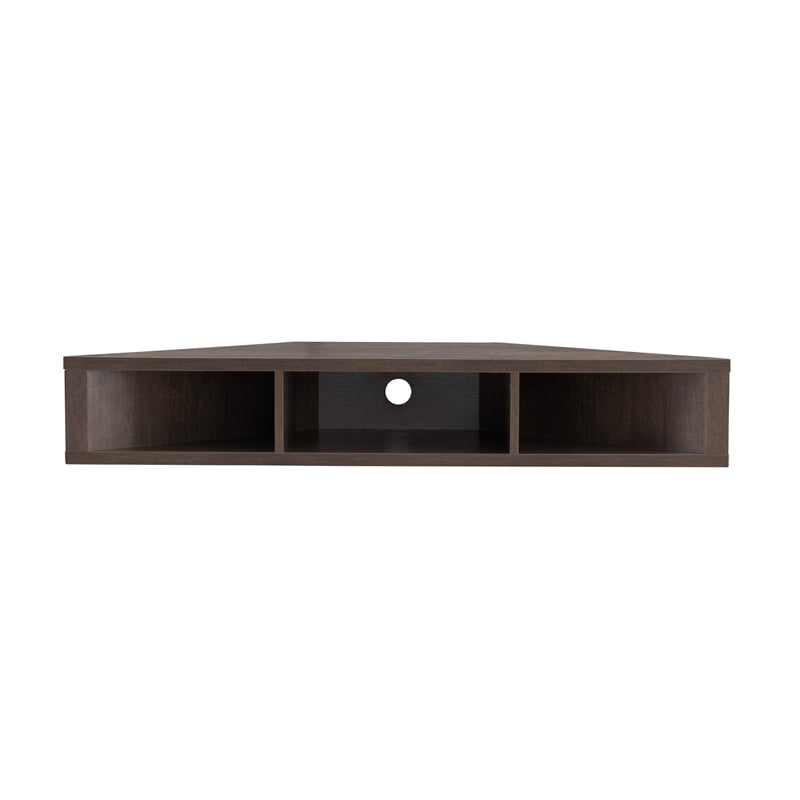 Bowery Hill Modern Wood Corner Floating TV Stand for TVs up to 42